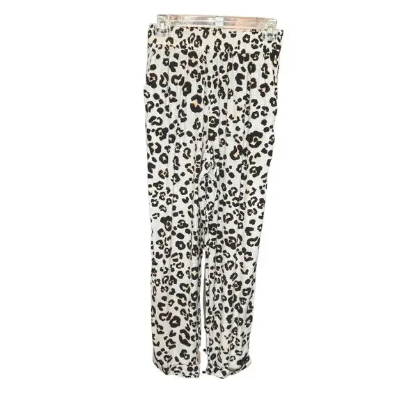 New ~ OLIVACEOUS ~ The Tenly Leopard Print Pull-on Lounge Pants Size S - Picture 2 of 7